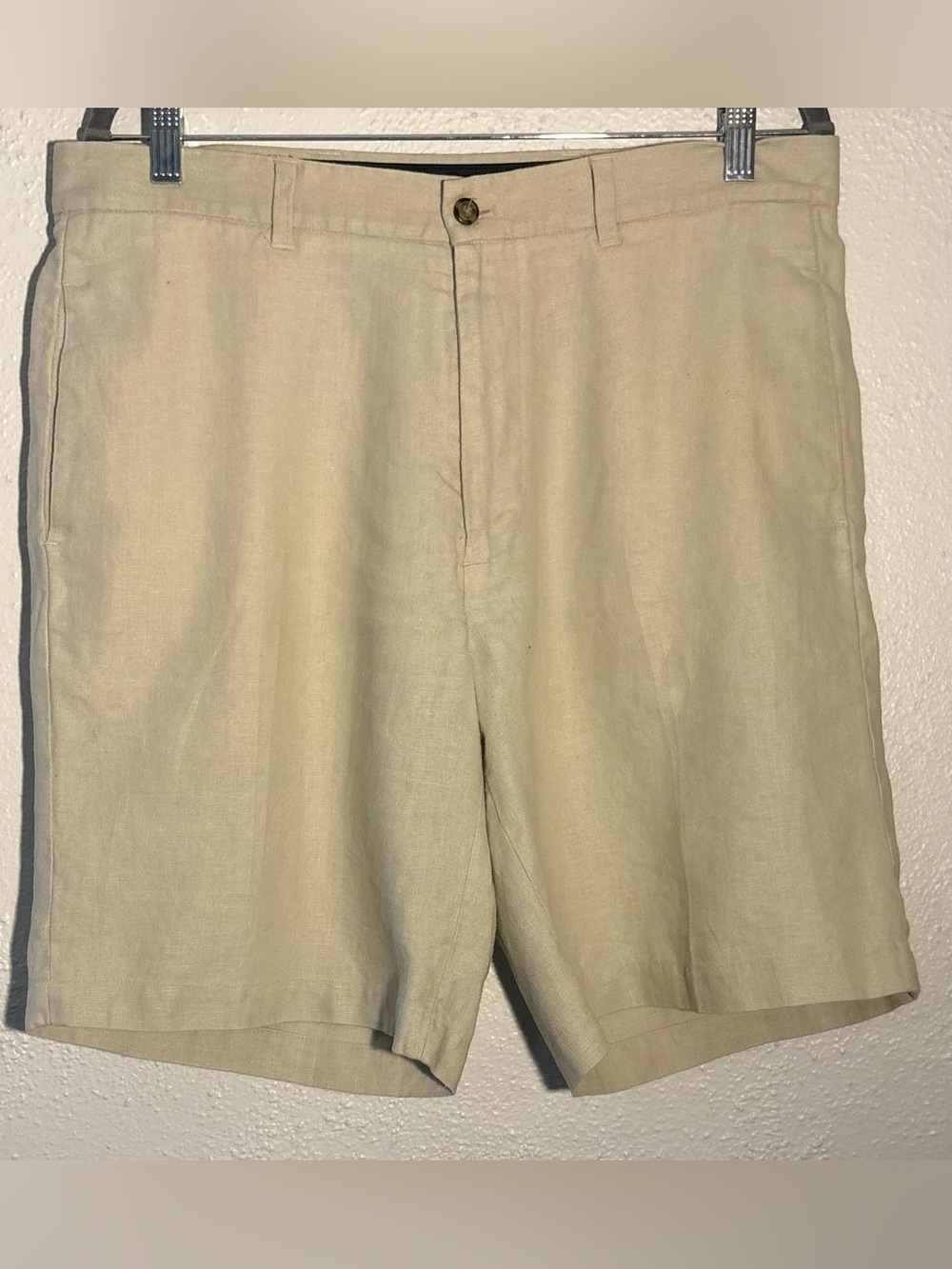 Daniel Bishop Preppy Beige Linen Casual Shorts Men’s Sz 36